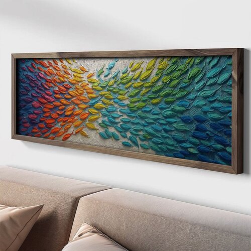 WALLXPERT LAC098-150 Multicolor Decorative Framed MDF Painting Cene