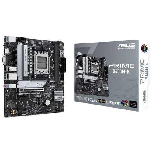 Asus PRIME B650M-K AM5 mATX MB - AMD B650 2xDIMM DDR5 2xM.2 4xSATA PCIe 4.0 2.5Gb Ethernet 1xD-SUB 1xHDMI with Aura Sync support Cijene