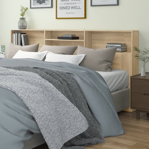 VidaXL Vzglavna omarica sonoma hrast 220x19x103,5 cm Slike