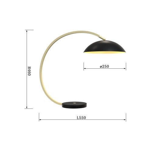 Wofi 8001-104- LED Dodirna prigu&amp;scaron;iva lampa ROSCOFF LED/10,5W/230V crna/zlatna Slike