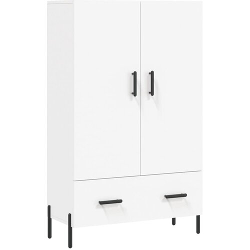  Visoka komoda bijela 69,5 x 31 x 115 cm od konstruiranog drva Slike