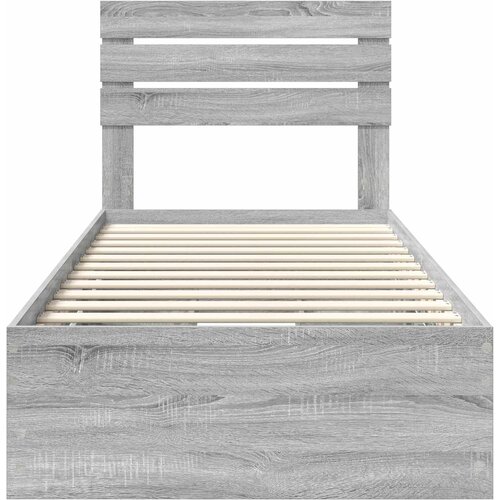  Krevetna konstrukcija Siva Sonoma 90 x 200 cm Inženjersko Drvo Slike