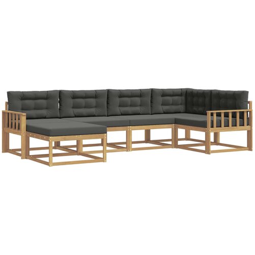 vidaXL Zunanja garnitura za sedenje 5 pcs Bela in antracit Poliester, (5000270254) Cene