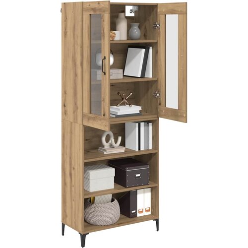  Highboard Umjetnički hrast 69,5 x 34 x 180 cm Konstruirano drvo Slike