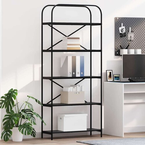  Polica Crni hrast 80 x 30 x 183 cm Konstruirano drvo Cijene