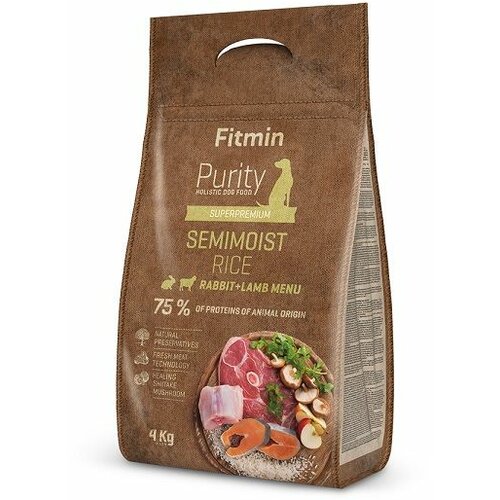 Fitmin Dog Purity Poluvlažna Hrana Zečetina & Jagnjetina sa Pirinčem, hrana za pse 4kg Slike