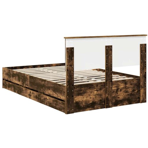  Okvir za krevet s ladicama Dimljeni hrast 120 x 190 cm - Dimljeni hrast 120 x 190 cm Slike