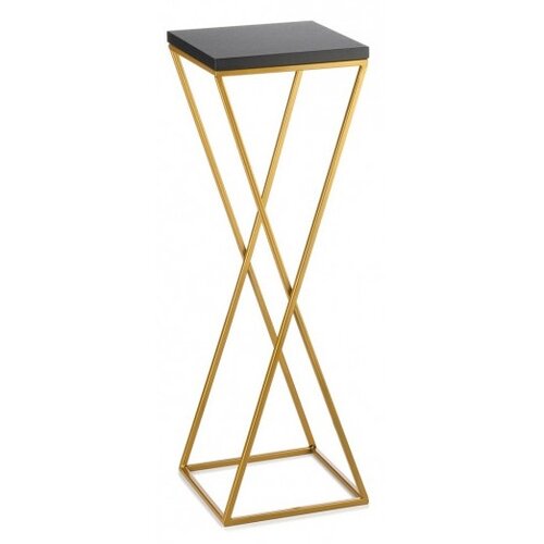  Stalak za cveće LOFT 70x24 cm, zlatna/crna Slike