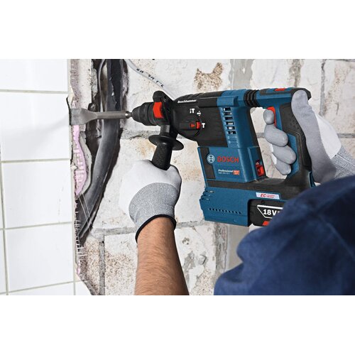 Bosch AMPShare 18V Akumulatorsko kombinirano udarno kladivo (18 V, 2 bateriji, 5,5 Ah, 2,6 J) productname.garantie.plussign BAUHAUS garancija 5 let za naprave na električni ali motorni pogon Slike