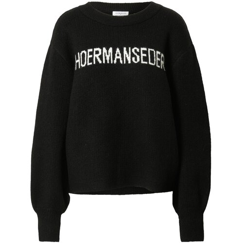 Hoermanseder x About You Pulover &amp;#039;Carolin&amp;#039; črna / bela Slike