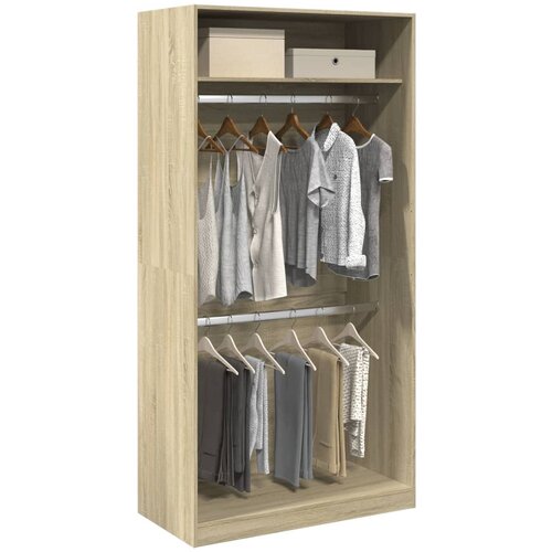 vidaXL garderobna omara sonoma hrast 100x50x200 cm iverna plošča Cene