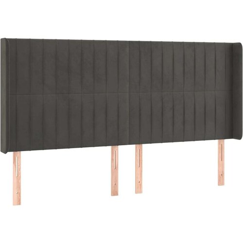  Box spring s madracem LED tamnosivi 200x200 cm bar&amp;scaron;un Slike