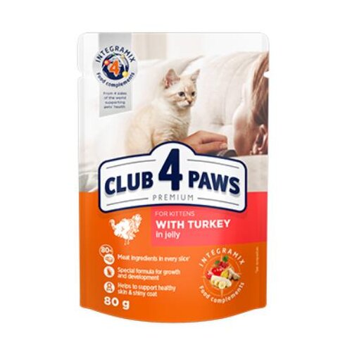 CLUB 4 PAWS Kitten Turkey 85g Slike