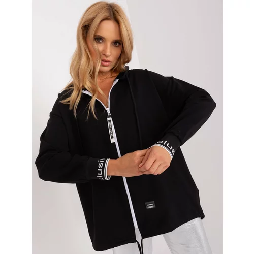 Fashion Hunters Black hoodie with zipper
