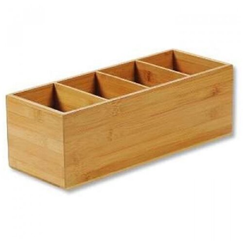 Olimp Sport Kutija za escajg sa 4 pregrade od bambusa fsc 35x14x12cm Cene