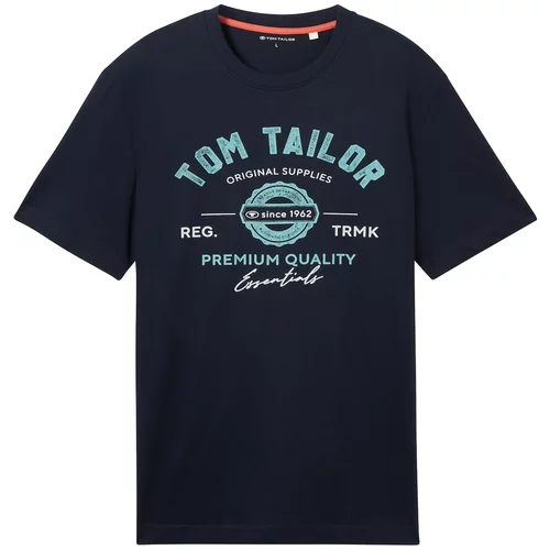 Tom Tailor Majica kraljevsko plava / tamno plava / bijela