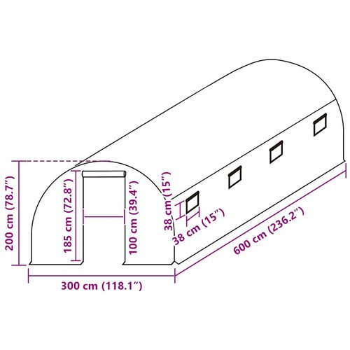  Zamjenski pokrov za plastenik (18 m&amp;sup2;) 3 x 6 x 2 m prozirni Slike