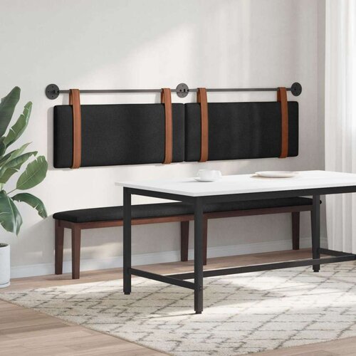  Držeće uzglavlje Zidne Crna 210 x 55 x 5 cm Antikni PU - Crna 200 cm bez LED Slike