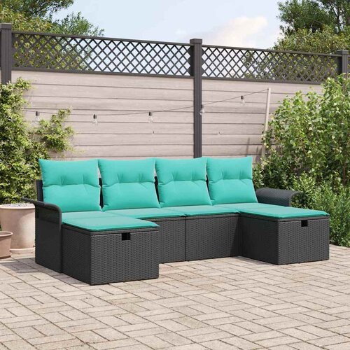  Sjedeća garnitura za vrt 6 kom. Poli ratan 251 x 117 x 85 cm Slike