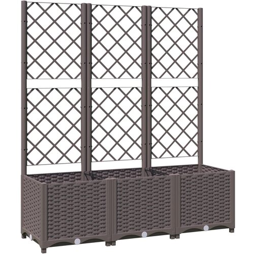 Maison Chic Cvetlično korito - Cvetlični Lonec z oporno mrežo rjavo 120x40x136 cm PP, (21789499) Cene