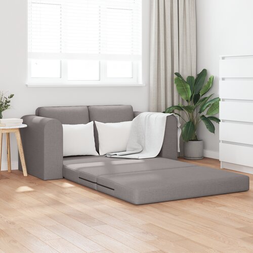 vidaXL floor sofa bed 2-v-1 taupe 148x71x83 cm tkanina Cene