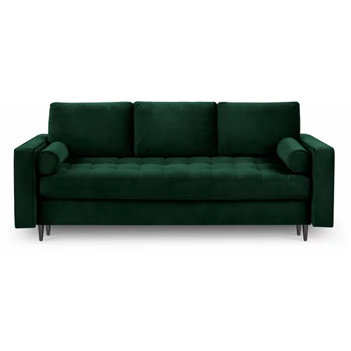Milo Casa zeleni baršunasti kauč na razvlačenje Santo