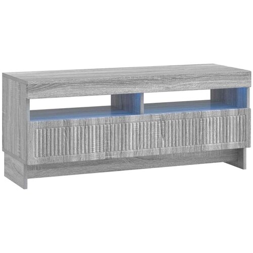  5-dijelni LED TV ormarić Siva Sonoma Konstruirano drvo - Siva Sonoma 100 cm Slike