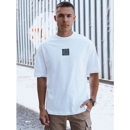 DStreet T-shirt męski z nadrukiem biały Cene