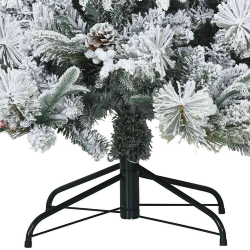 VidaXL Umjetno božićno drvce s nogom s stalakom Zelena 210 cm PE i PVC Slike