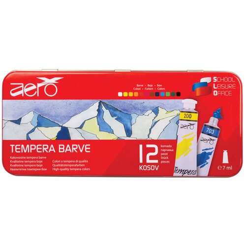  Barvice tempera 7ml 1/12 kovinska embalaža triglav VSE ZA ŠOLO Cene
