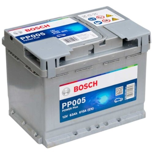 Bosch akumulator 12V 63Ah 610A POWER PLUS desno+ Slike