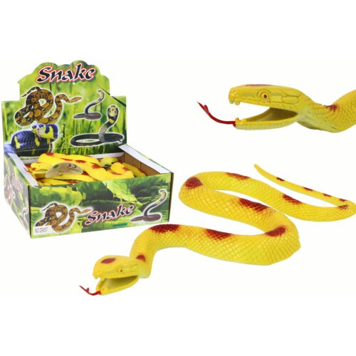  Artificial Rubber Snake Yellow with Red Patches Structural Slike