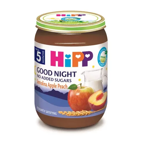 Hipp kašica za l. noć griz, jabuka, breskva 190g