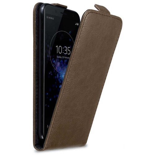 Cadorabo Ohi&scaron;je, združljivo z Sony Xperia XZ2 COMPACT v kava rjava - Za&scaron;čitni ovitek v obliki flipa z magnetnim zapiranjem, (20552552) Cene