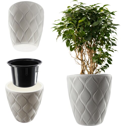 KADAX cvetlični lonec z vložkom 42 cm pokrov za cvetlični lonec plastika visok, (5000346631) Cene