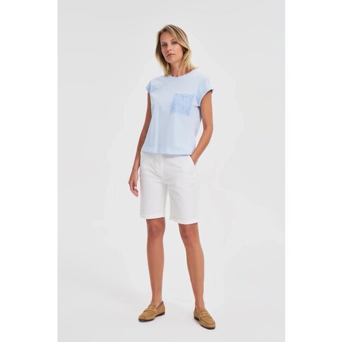 Marisse Blue Cotton T-Shirt With Pocket Cijene