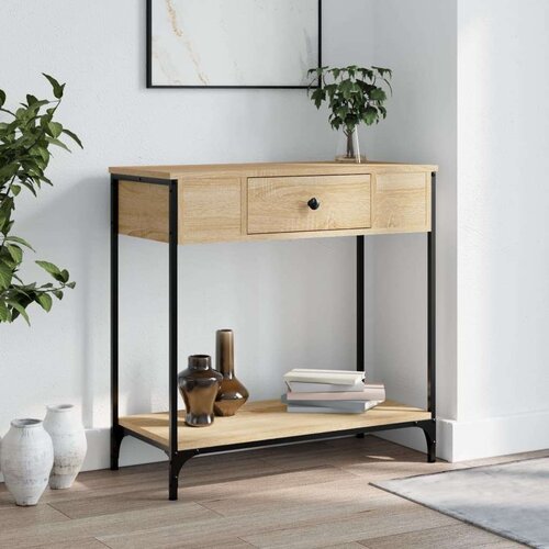  Konzolni stol boja hrasta 75 x 34 5 x 75 cm konstruirano drvo Slike