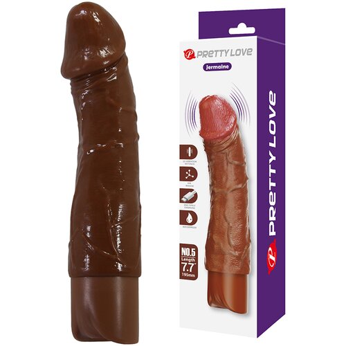  Crni realistični vibrator 20cm Jermain Slike