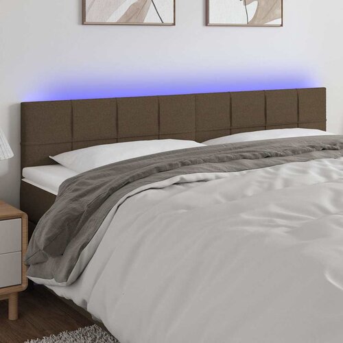  LED uzglavlje tamnosmeđe 160x5x78/88 cm od tkanine Cijene