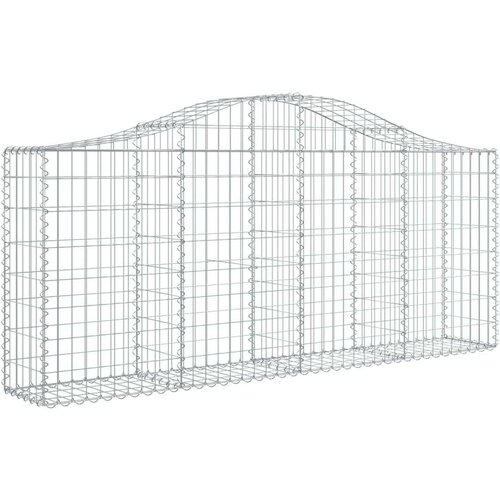  Lučne gabionske ko&amp;scaron;are 10 kom 200x30x80/100cm pocinčano željezo Slike