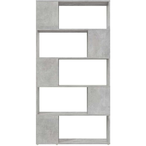 VidaXL ormarić za knjige / pregrada boja betona 80x24x155 cm iverica Slike