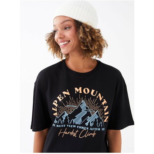 LC Waikiki Women's Crew Neck Printed Short Sleeved T-Shirt Slike