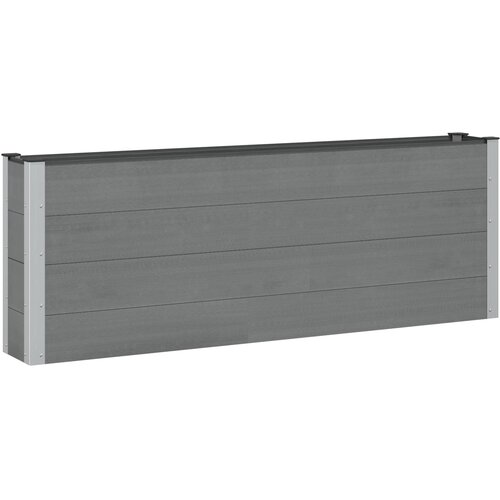  Vrtna visoka greda Črna 200 x 30 x 72 cm WPC in aluminij, (5000287771) Cene