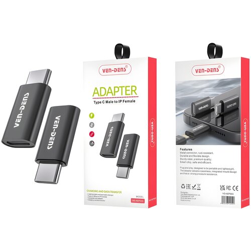 Ven-Dens Adapter Type - C Mužjak na Žensku - Crna Slike