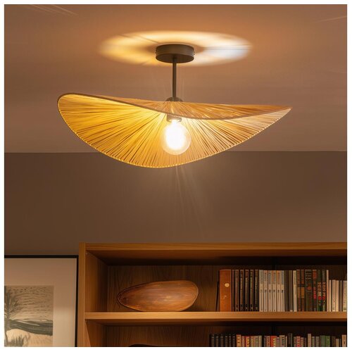 Brilagi LED plafonski luster CERIA BOHO 1xE27/60W/230V prečnik 60 cm crna/bež Slike