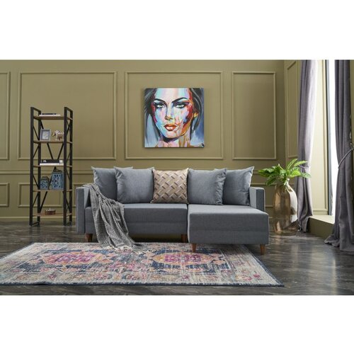 Atelier Del Sofa aydam right - blue blue corner sofa-bed Slike