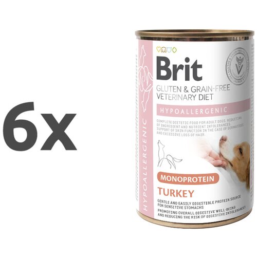 Brit veterinary diet Brit GF Veterinarska dieta za pse Hypoallergenic Mono, puran - 400g 6 x 400 g Cene