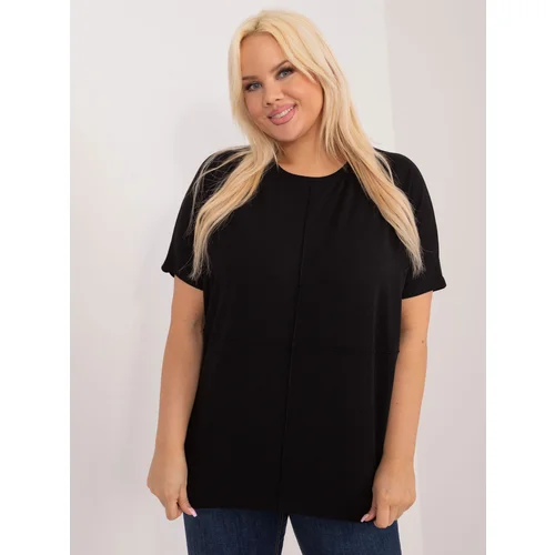 Fashion Hunters Plus size black casual blouse