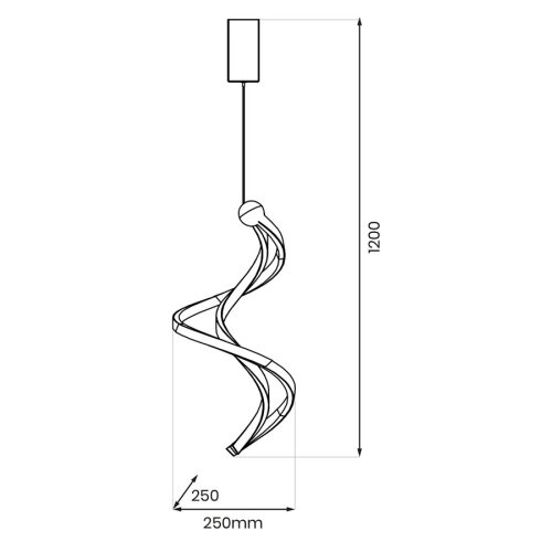  LED luster na sajli COLIA LED/19W/230V crna/zlatna Slike