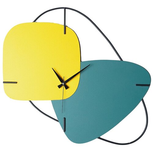 Wallity zidni sat 58cm Zeleno-Žuti Slike